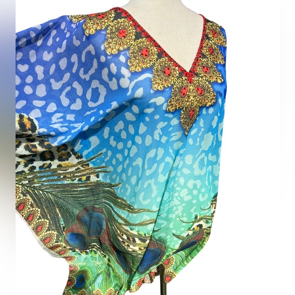 RANEE’S Embellished Tunic Swim Coverup Medium - Picture 3 of 9